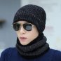 Mens Winter Hat knit Cap Neck Warmer Scarf Skullies Beanie Winter Hats for Men Fashion Balaclave Fac