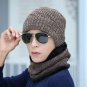 Mens Winter Hat knit Cap Neck Warmer Scarf Skullies Beanie Winter Hats for Men Fashion Balaclave Fac