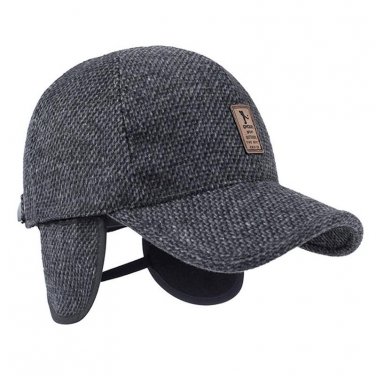 Warm Winter Caps spring Thickened Baseball Cap With Ears Men\'s Cotton Hat Snapback Curved Hats Ear 