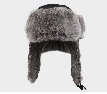 High Quality Mens 100% Real Rabbit Fur Winter Hats With Ear Flaps Outdoor Warm Snow Caps Russian Hat