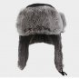 High Quality Mens 100% Real Rabbit Fur Winter Hats With Ear Flaps Outdoor Warm Snow Caps Russian Hat