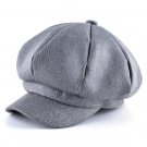 2017 New Fashion Unisex Ctagonal Hats For Autumn And Winter Leather Newboy Caps Women Outdoor Casual