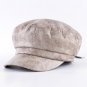 Autumn Winter Leather Newsboy Caps Women Solid Adjustable Flat Hats For Men Fresh Style Fashion Stre