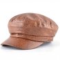 Autumn Winter Leather Newsboy Caps Women Solid Adjustable Flat Hats For Men Fresh Style Fashion Stre