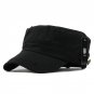 Classic Vintage Flat Top Mens Washed Caps And Hat Adjustable Fitted Thicker Cap Winter Warm Military