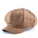 Top Fashion Solid Newsboy Caps Men And Women Warm Polyester Octagonal Hats For Autumn And Winter Uni