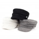 2017 Newest Fashion Women Beret Hats cotton Winter Men button Hat Cap Female Male Hip hop newsboyl C