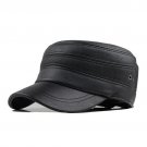 Winter Mens Faux leather Cap Warm Hat Baseball Cap With Ear Flaps Russia Flat Top Caps For Men Casqu