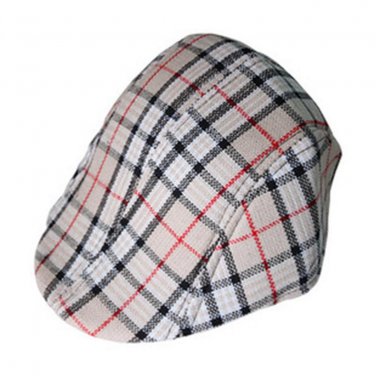 2017 Hot New Unisex Baby hat Classic Plaid Kids Cool Hat Flat Beret Hat Sun Cap Spring winter autumn