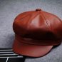 2016 Fashion Cool PU Beret Hat for Men and Women Gorras Planas Vintage Leather Boinas Cap Winter out