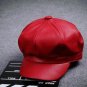 2016 Fashion Cool PU Beret Hat for Men and Women Gorras Planas Vintage Leather Boinas Cap Winter out