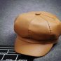 2016 Fashion Cool PU Beret Hat for Men and Women Gorras Planas Vintage Leather Boinas Cap Winter out