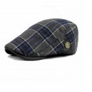2016 Winter Outdoor Warm Hats for Women and Men New Plaid Flat Caps Berets Boina Unisex Chapeu Femin