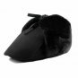 Winter Style Warm Thicken Cap  Ear Protection Flat Beret Hat for Men Solid New Design Lace-up Hats B