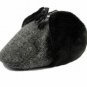 Winter Style Warm Thicken Cap  Ear Protection Flat Beret Hat for Men Solid New Design Lace-up Hats B