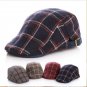 fall winter big plaid children felt Beret unisex bonnet hat baby fashion warm caps boy girl cap kids