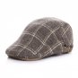 fall winter big plaid children felt Beret unisex bonnet hat baby fashion warm caps boy girl cap kids