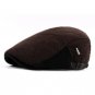 Hat male thickening autumn and winter knitted thin yarn benn beret male outdoor casual solid color f