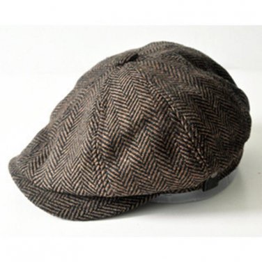 Fashion Octagonal Cap Newsboy Beret Hat Autumn And Winter Hats For Men\'s Popular Design Handsome Pl