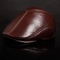 New Design Men\'s 100% Genuine Leather cap brand Beret Cabbie Hat winter warm hats with ears Best gi