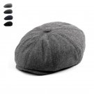 Fashion Octagonal Cap Newsboy Beret Hats Autumn And Winter Berets For Men Grey Black Color Handsome 