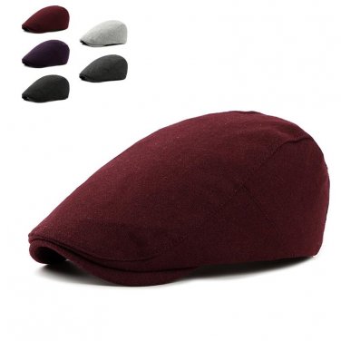 Casua Wool Beret Hats for Men Women New Unisex Autumn Winter Solid Beret Caps Adjustable Brand Comfo