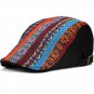 DT601 Print Pattern Mens Ivy Cap Vintage Bohemia Autumn Winter Beret Hats for Women Gorras Casquette