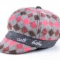 Unisex Children cap baby boy hats winter girls Lattice pattern soft-brimmed hat boys Woolen fabric k