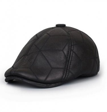 2018 high quality  men\'s berets hats  winter casual warm leather elderly ear protection winter cott