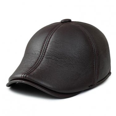 2016 New PU Beret Hats Men Winter Flat Caps Men earmuff hat fashion warm Casquette Gorras Berets for