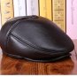 Winter Black Women Men Berets Hats Sheepskin Genuine Leather Hats Thicker Warm Caps for Old Man
