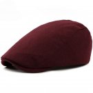 HT1319 New Autumn Winter Hats for Women Plain Solid Black Grey Flat Cap Fashion Wool Cabbie Gastby I