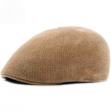 HT1354 Fall Winter Men Women Cap Hat Solid Black Grey Knitted Female Berets Western Style Octagonal 