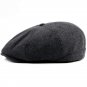 HT1355 Winter Warm Wool Beret Caps Men Women Black Grey Flat Cabbie Driver Ivy Caps High Quality Thi