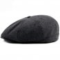 HT1355 Winter Warm Wool Beret Caps Men Women Black Grey Flat Cabbie Driver Ivy Caps High Quality Thi