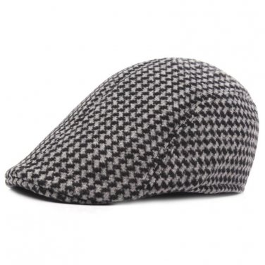 HT976 2017 New Arrivals Elder Man Dad Caps Hats Western Style Gentleman Men Beret Hats Cotton Plaid 