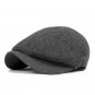 2017 Limited Real Adult Men Wool The Streets Hat Male Autumn And Winter Beret Solid Color Large Brim