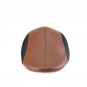 2017 New PU Leather grid Berets for Men Autumn Winter Men\'s Visor Flat Hat Beret Fashion Newsboy ca