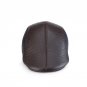 2017 New PU Leather grid Berets for Men Autumn Winter Men\'s Visor Flat Hat Beret Fashion Newsboy ca