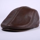 Free Shipping 2016 Winter Genuine Leather Windproof Duckbill Man Cap Cowhide Gorras  Ear Protection 