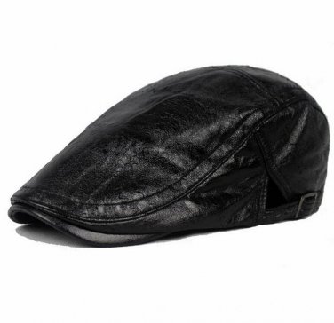 6 EXTRA LARGE Leather Cap Beret Forward Cap Autumn and Winter Days in the Elderly Male Ms. warm Leat