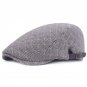 Fasbys Autumn Winter Adjustable Warm Striped Beret Caps for Men Women Bone Brim Hats Herringbone Oct