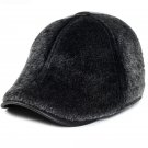 HT1399 New Fashion Men Beret Cap Warm Thick Winter Fur Ear Flap Hat Western Style Male Forward Ivy N