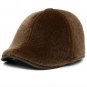 HT1399 New Fashion Men Beret Cap Warm Thick Winter Fur Ear Flap Hat Western Style Male Forward Ivy N