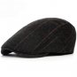 HT1329 2017 Autumn Winter Men Cap Hats Berets British Western Style Wool Advanced Flat Ivy Cap Class