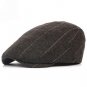 HT1329 2017 Autumn Winter Men Cap Hats Berets British Western Style Wool Advanced Flat Ivy Cap Class