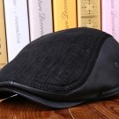 Winter Black Women Men Berets Hats Cowskin Genuine Leather Hats Thicker Warm Caps for Old Man2017073