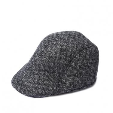 Winter Men Thicken Woolen Grid Plaid Warm Beret Caps gifts for dad Newsboy Tweed Plaid Gatby Painter