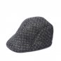 Winter Men Thicken Woolen Grid Plaid Warm Beret Caps gifts for dad Newsboy Tweed Plaid Gatby Painter
