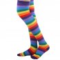 Rainbow Strips Arm Warmer Colorful Fingerless Gloves Sleeve for Women Girls